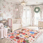 Blush Area Rug 5x7 for Bedroom Living Room | Ultra-Thin;Boho Style;Low Pile;Non by WelcometoBabovid