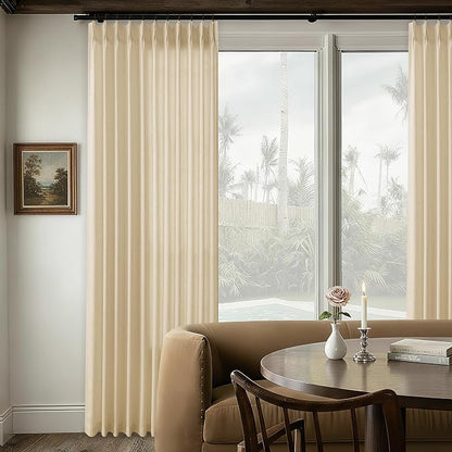 Extra Wide Pinch Pleat Linen Curtains 84 Inches Long 72 Inch Wide | Farmhouse - Image 7