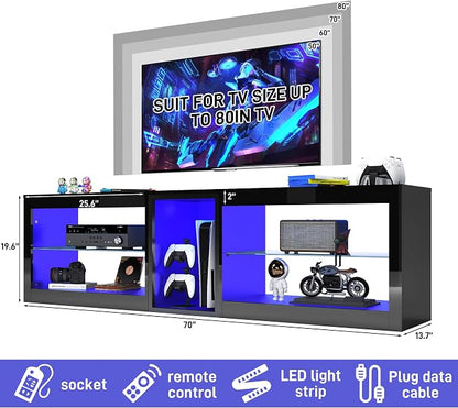71in Large LED TV Stands W/Power Outlet - Image 7