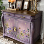 Floral Vintage Rub on Transfer for Furniture Large Flower UV DTF Transfer by Flortlias