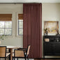 Chestnut Brown Thick Linen Pinch Pleated Curtains 120 Inches Long 2 Panels | by Twodrapes