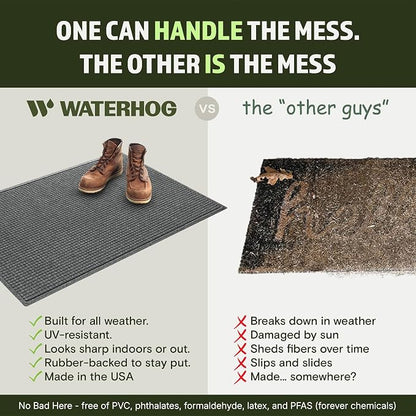 WaterHog Squares Front Door Mat Indoor Outdoor Entrance, All-Weather Mats | - Image 5