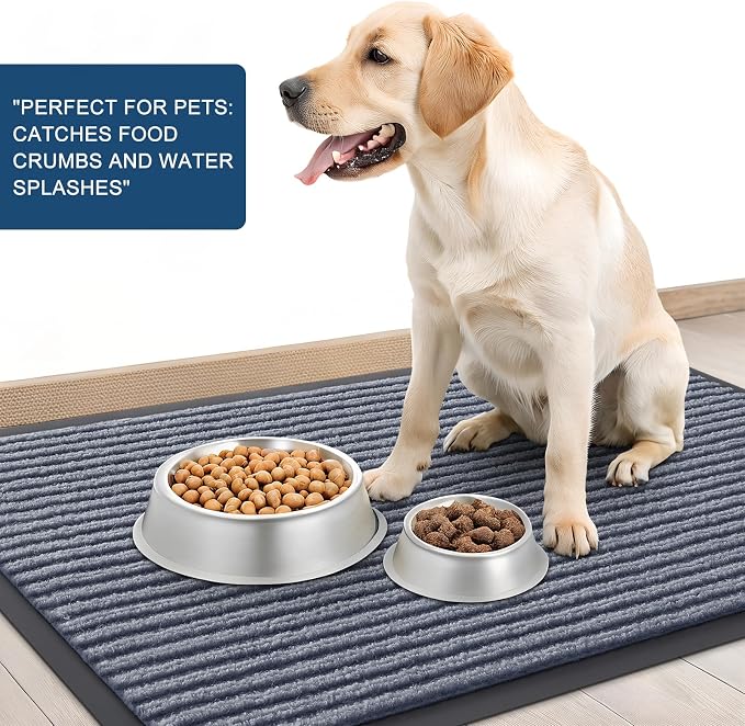 OLANLY Front Door Mat 35x23, Waterproof Heavy-Duty Indoor Outdoor Doormat | Ash - Image 6
