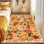 RELEANY Floral Washable 4x6 Area Rugs Yellow/Orange/Red | Flower Carpet Print by RELEANY