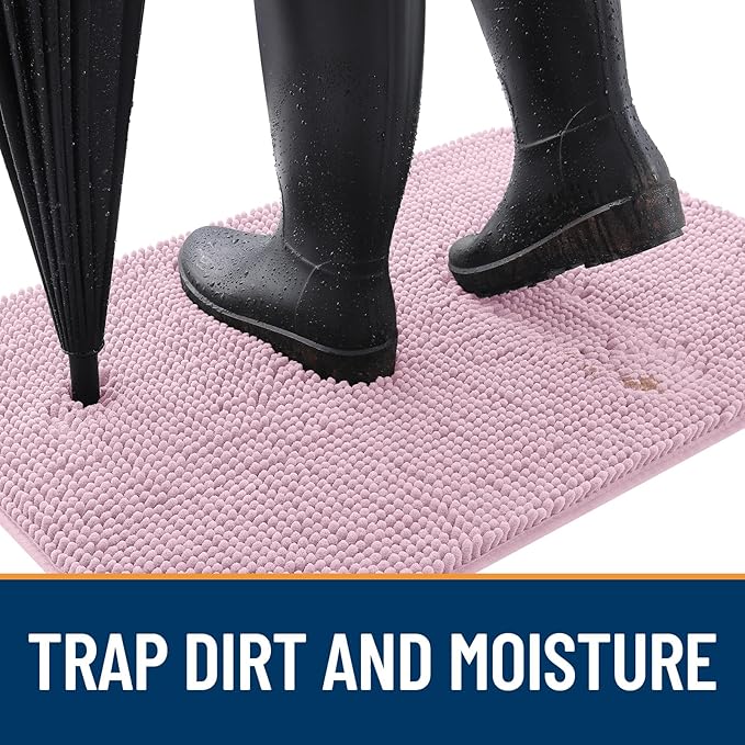 OLANLY Dog Door Mat for Muddy Paws 40x32, Super Absorbent Chenille Mud Mat | - Image 2