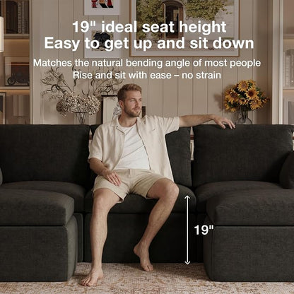 Novilla Modular Cloud Couch, Modern Sectional Sofa - Image 14