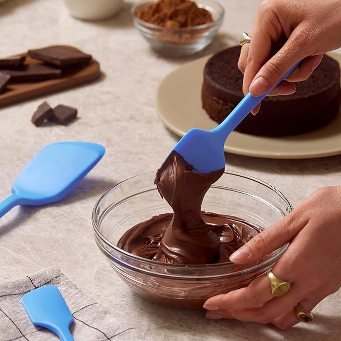 GIR: Get It Right Spoonula Silicone Spatula Scraper - 11-Inch Skinny Slate - Heat-Resistant Seamless Design - Non-Stick Flexible Mixing & Scraping - Long Spoon Spatula for Deep Jars