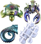 3PCS Silicone Molds for Epoxy Resin, Sea Turtle Seahorse Lobster Resin Mold Large Epoxy Resin Casting Mold Unique Marine Animal Mould DIY Resin Concrete Art Crafts Halloween Home Decoration
