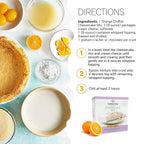 Gourmet Cheesecake Mix, No Bake Cheesecake Cake Mix, Orange Chiffon Cheesecake by Southern Living, Rich, Creamy, Moist and Fluffy Whipped Topping