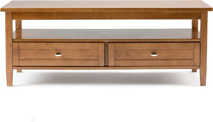 SIMPLIHOME Warm Shaker Solid Wood Transitional-Style 48-inch Wide Coffee Table - Image 3
