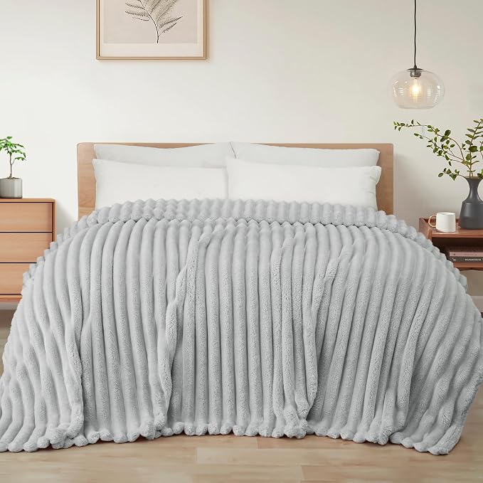 Exclusivo Mezcla Striped Queen Size Fleece Blanket by ExclusivoMezcla