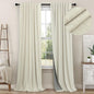 Primitive Curtain 108 Inch Long 2 Panels Burg Linen Textured 9 ft Floor Length by Pitalk