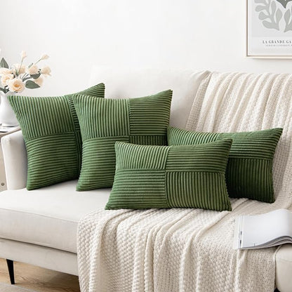 MIULEE Moss Green Decorative Throw Pillow Covers - Image 4