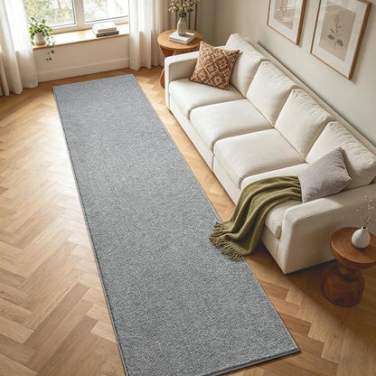 2x10 Grey Runner Rug Washable Non-Slip Soft - Image 4