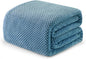 Exclusivo Mezcla Soft Waffle Fleece Bed Blanket Twin Size, Slate Blue | by ExclusivoMezcla