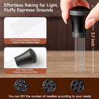 KitchenTour Espresso Accessories Kit 58mm, WDT Tool, Dosing Funnel and Puck Screen Set, 304 Stainless Steel Needle Coffee Distribution Stirrer, Portafilter Dosing Ring for Barista 58mm