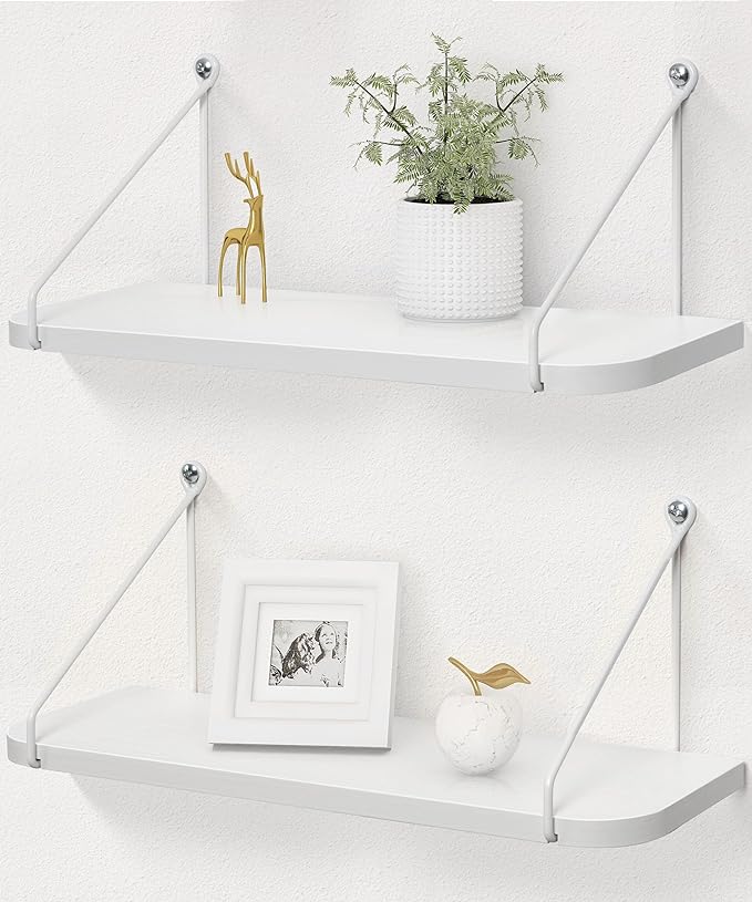 Afuly White Floating Shelves, 24 inch Long Shelves - Image 7