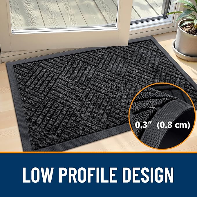 OLANLY Front Door Mat Outside Entrance 33x21, Waterproof Heavy-Duty Doormat | - Image 5