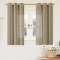 Taupe Semi Sheer Linen Curtains 45 Inch Length by LAMIT