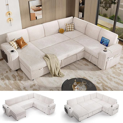 Vipbear 111" Modular Sectional Sleeper Sofa by VipbearLiving