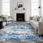 Area Rug Living Room: 5x5 Modern Washable Indoor Soft Carpet Blue | by FXRHLP