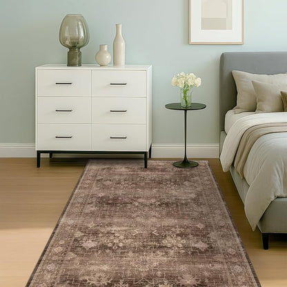 Boho Taupe Brown 4x6 Living Room Rug - Image 3