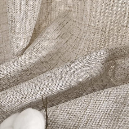 YoungsTex Linen Semi Sheer Curtains 54 Inch Length 2 Panels - Image 8