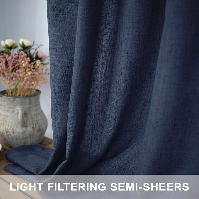 Pitalk Navy Curtains 54 Inch Length - Image 4