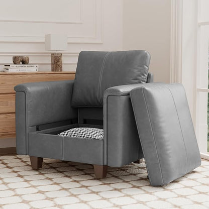 SITJOY Faux Leather Living Room Chair - Image 3