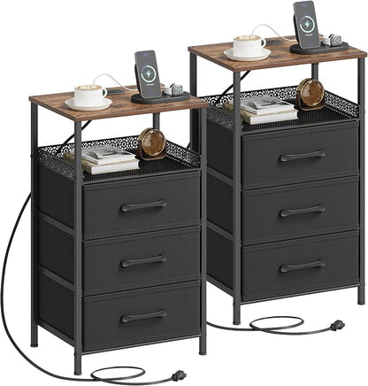 JARHETUN Nightstand Set of 2, Night Stands by JARHETUN