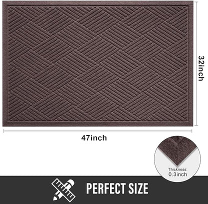 Sturdy Front Door Mat, Absorbent Muddy Dirt Resist Welcome Door Mats Outdoor - Image 2