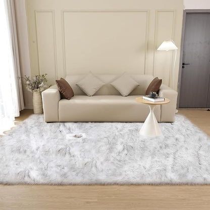 ORINOVA White and Grey Rug 8x10 Area Rugs - Image 5