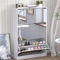 BORNOON Shoe Cabinet with 3-Flip Mirror Drawers, Freestanding Shoe Rack by BORNOON