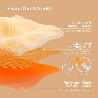 Bedsure Heated Blanket Twin Size, Soft Electric Blanket - Image 5