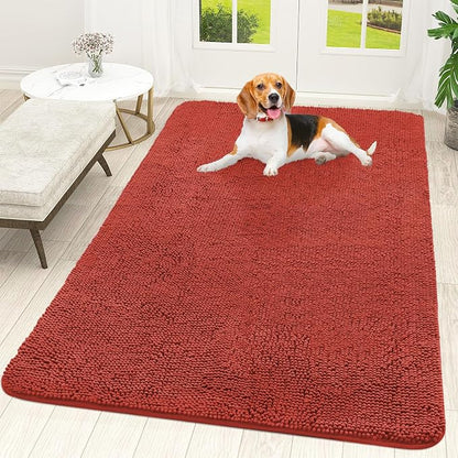 OLANLY Dog Door Mat for Muddy Paws 59x35, Super Absorbent Chenille Mud Mat | by OLANLY