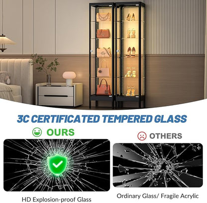 5-Tier Glass Display Cabinet - Image 4