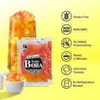 J WAY BOBA Authentic Instant Tapioca Boba Pearls for Milk Tea, Smoothies and Desserts, Tropical Fruit Flavor (Ready in Just 20 Seconds) - 5 Servings