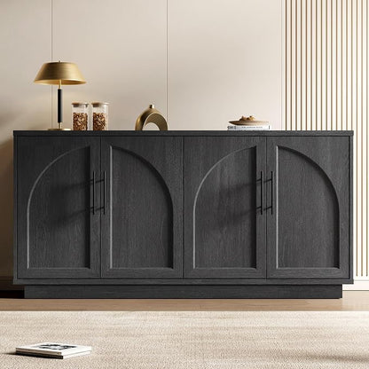 Fatmok Buffet Cabinet with Storage, Wood Media TV Console Table Credenza by Fatmok