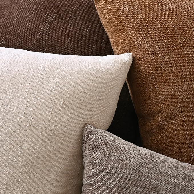 Set of 4 Soft Textured Decorative Throw Pillow Covers 12x20 Inch Cozy Farmhouse - Image 6