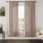 Oatmeal Semi Sheer Curtains 72 Inches Long 2 Panels Set by Nanspring