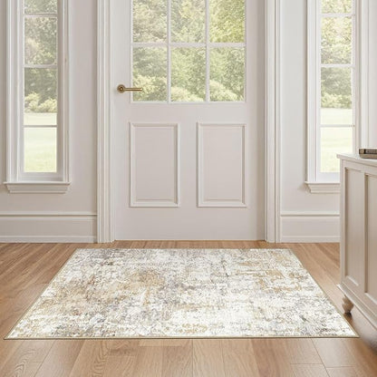 LOONGRUG Runner Rug 2x4 Washable Non-Slip Neutral Modern Abstract Rug | Soft - Image 5