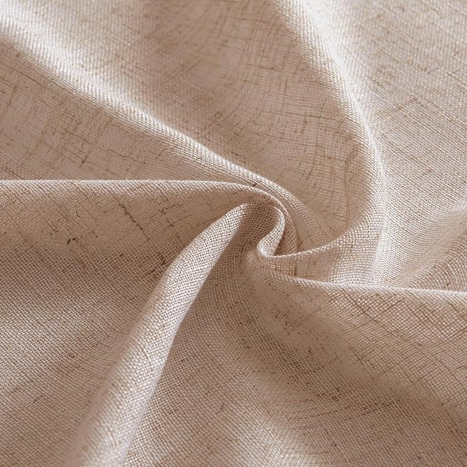 MIULEE Natural Beige Linen Curtains 52x84 Inch - Image 8