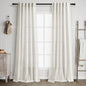 38 inch Wide Cream Linen Curtains by Nanspring