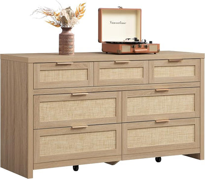 SICOTAS 7 Drawer Dresser for Bedroom, Large Chest of Drawers for Bedroom by SICOTAS