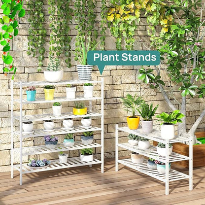 viewcare 3-Tier Long Shoe Rack, Bamboo Wood Shoe Rack - Image 6
