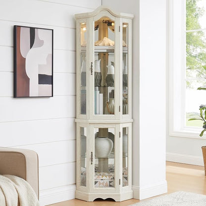 Glass Corner Display Cabinet by NALLBEIRRAA