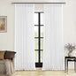 Snow White Pinch Pleated Linen Curtains 108 Inches Long 2 Panels | by Twodrapes