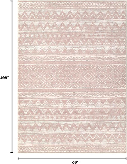 cotiled 6x9 Area Rugs for Living Room: Boho Washable Rug for Dining Room | - Image 2