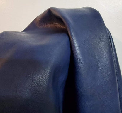 NAT Leathers | Navy Soft Faux Vegan PU Leather by The Yard Synthetic Pleather - Image 2