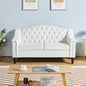 LEVNARY Chesterfield Loveseat Velvet, Upholstered Sofa by LEVNARY